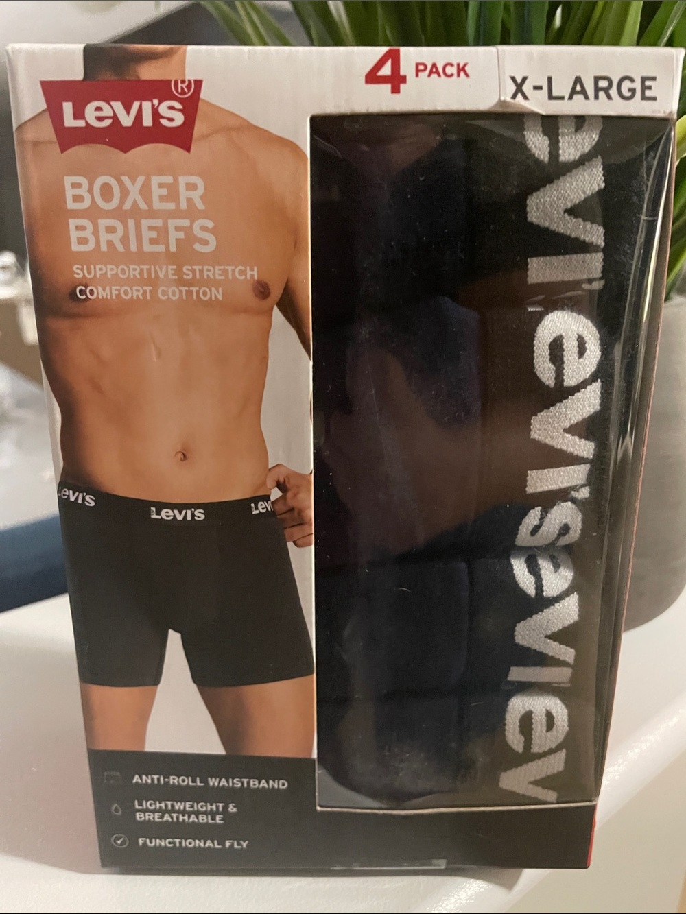 Levi's Black Boxer Briefs 4-Pack - X-Large